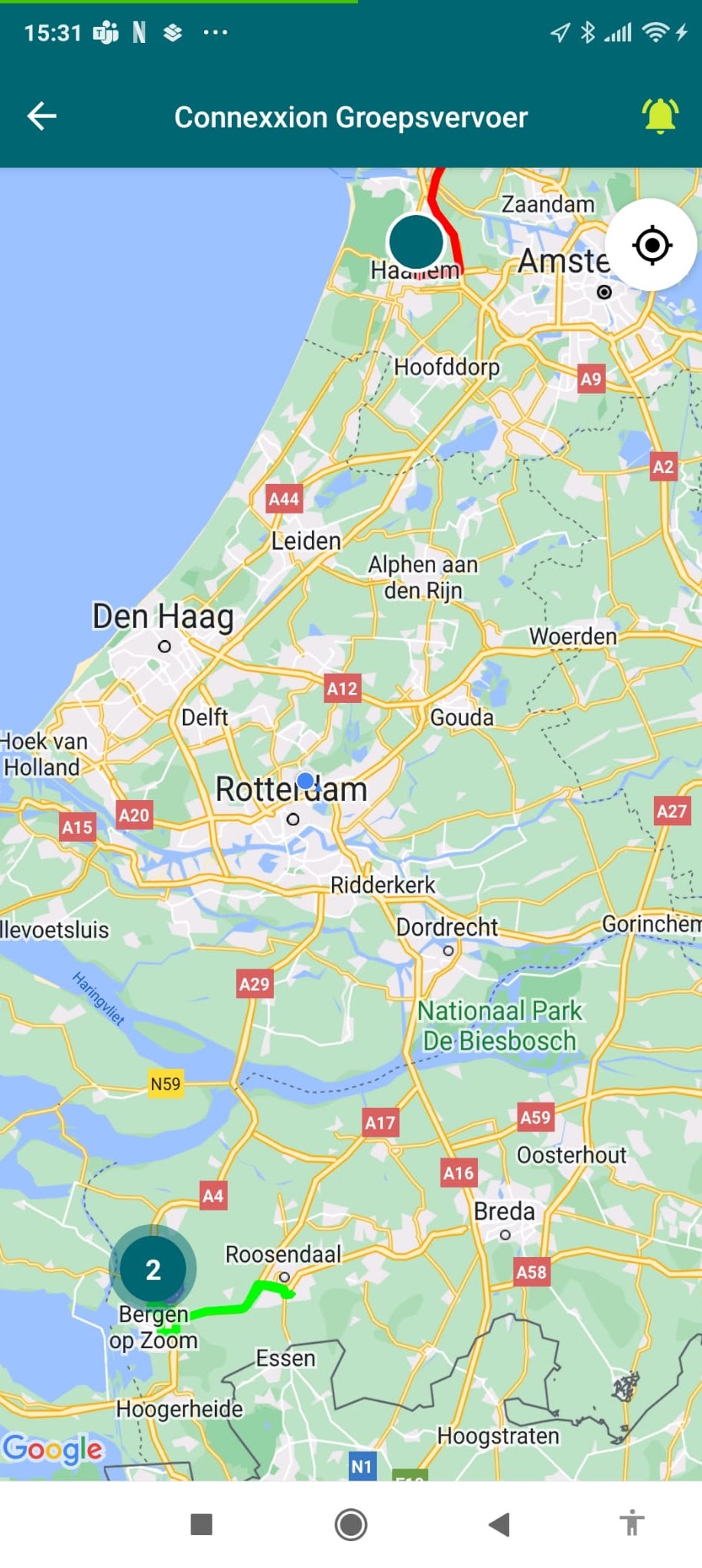 Connexxion Groepsvervoer App Kaart
