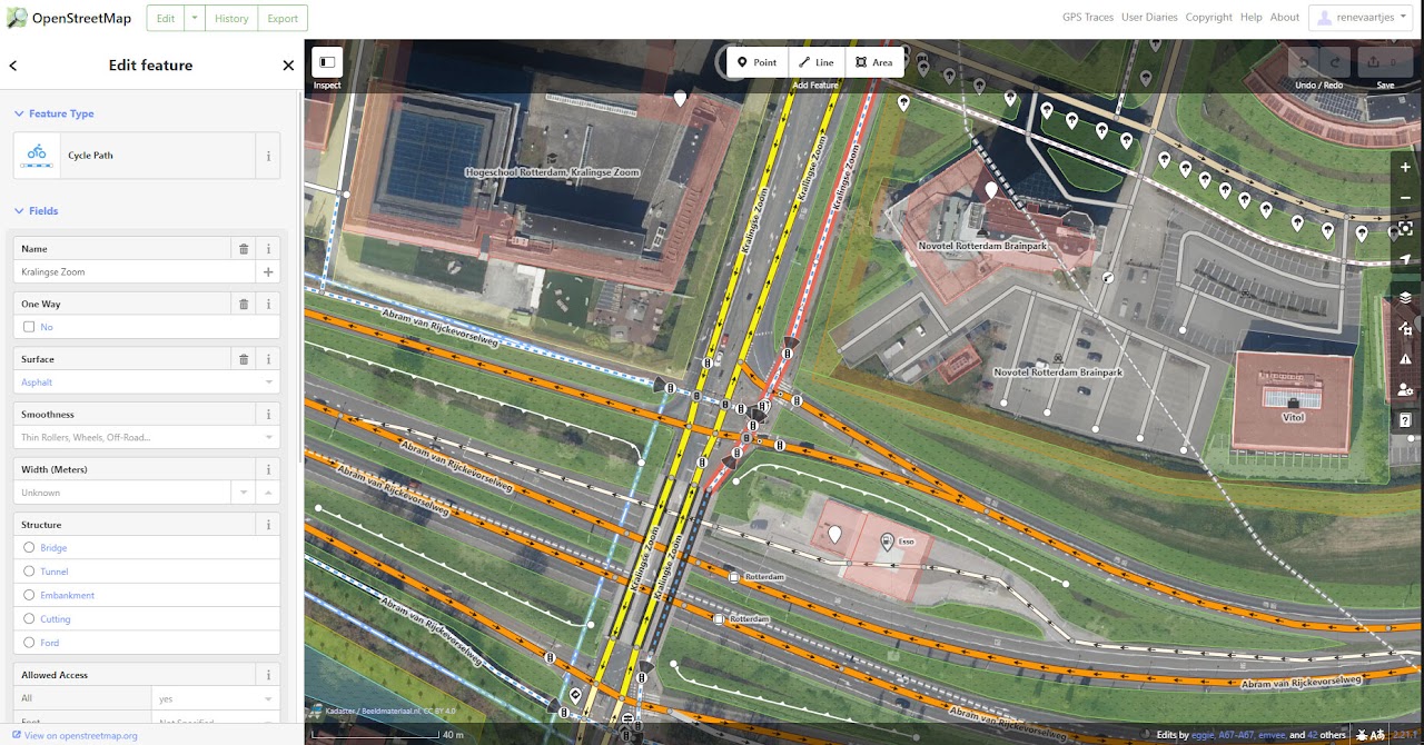 PPGIS Openstreetmap data analyse cycling Rotterdam