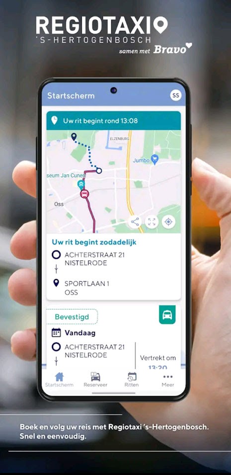 Regiotaxi App Kaart