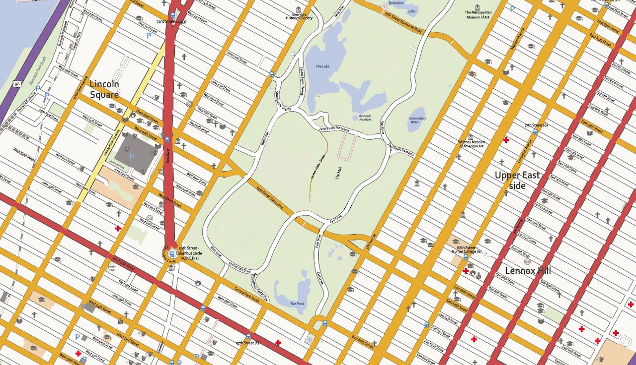 Vector kaart Illustrator Manhatten New York